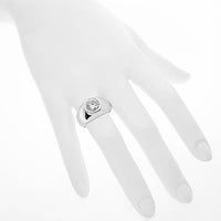 Thumbnail for 18K White Solid Gold Mens Clarity Enhanced Diamond Solitaire Pinky Ring 2.14 Ctw