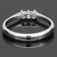 Thumbnail for 18K White Solid Gold Three Stone Diamond Engagement Ring 0.13 Ctw