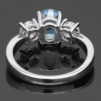 Thumbnail for 18K White Solid Gold Three Stone Diamond Engagement Ring 2.53 Ctw