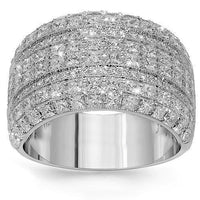 Thumbnail for 18K White Solid Gold Womens Diamond Cocktail Ring 2.67 Ctw