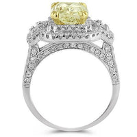 Thumbnail for 18K White Solid Gold Womens Diamond Gorgeous Engagement Ring With EGL Certified Center Stone 4.52 Ctw
