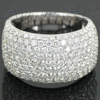 Thumbnail for 18K White Solid Gold Womens Diamond Ring 2.85 Ctw