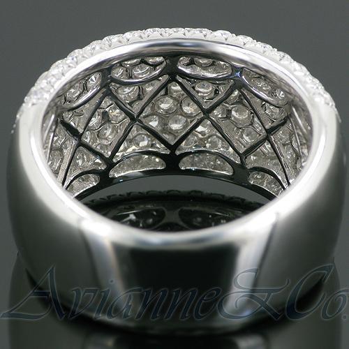 18K White Solid Gold Womens Diamond Ring 2.85 Ctw