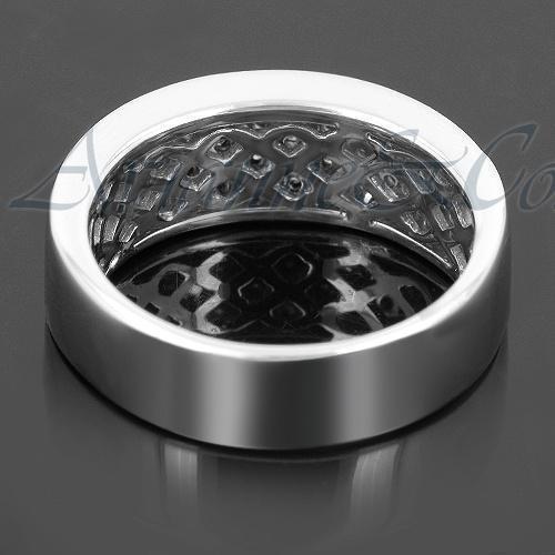 18K White Solid Gold Womens Diamond Wedding Ring Band 0.81 Ctw