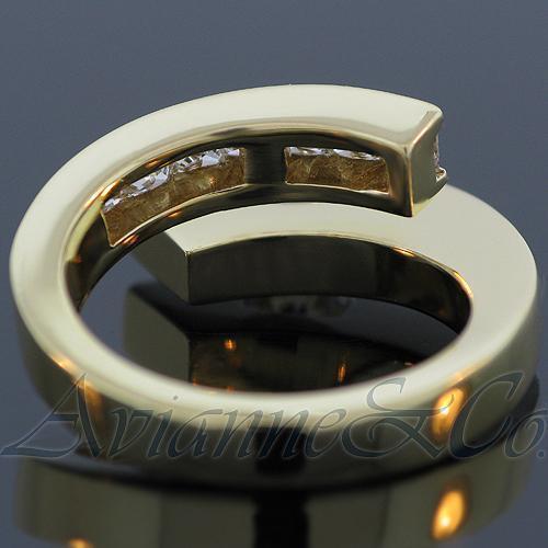 18K Yellow Solid Gold Womens Diamond Ring 1.75 Ctw