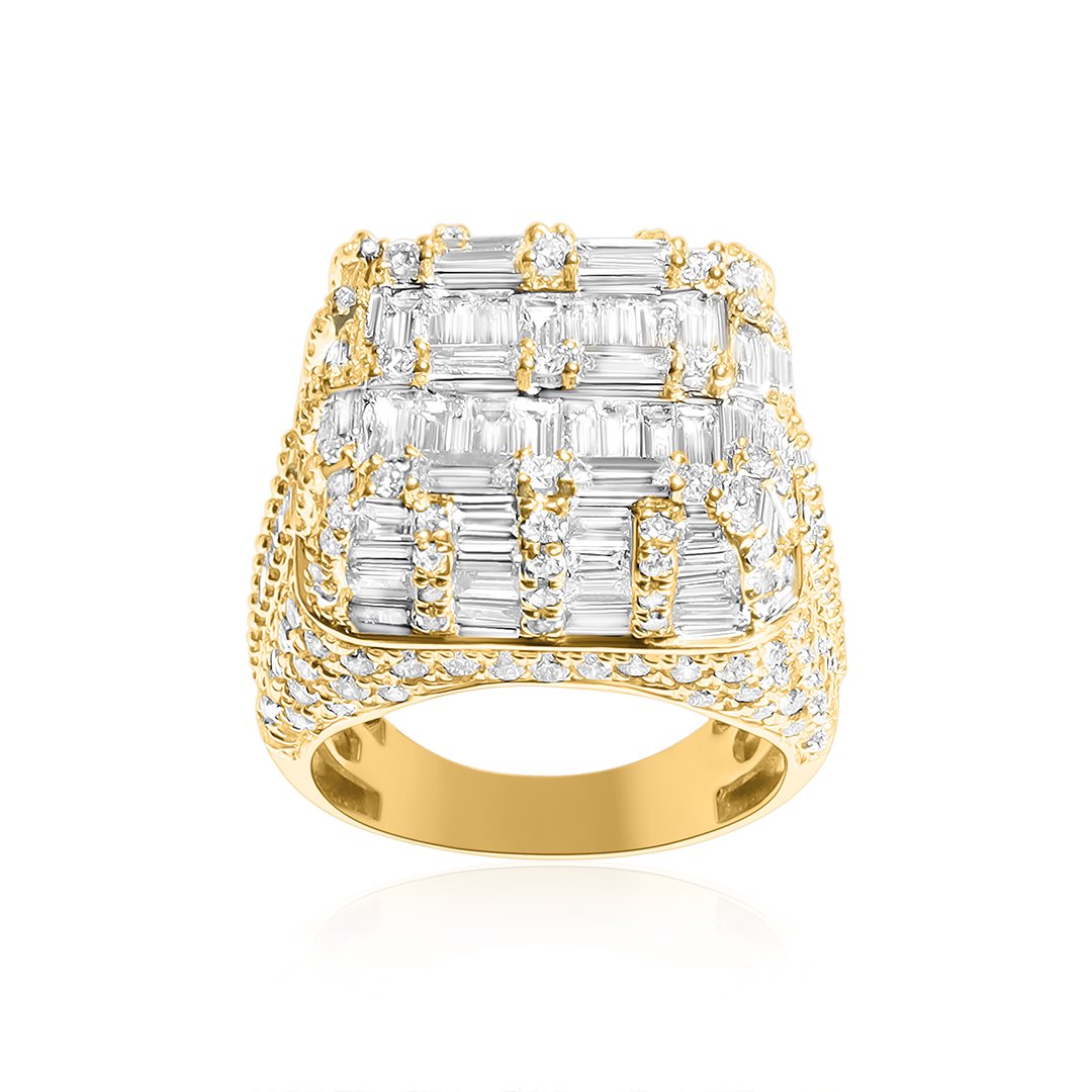 Yellow Baguette ring in 14k Yellow Gold 5.65 ctw