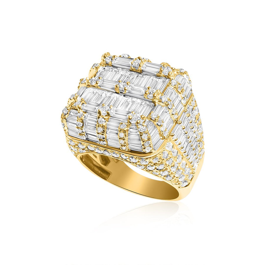 Yellow Baguette ring in 14k Yellow Gold 5.65 ctw