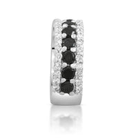 Thumbnail for 14k White Gold Black Diamond Eternity Band 0.9 Ctw