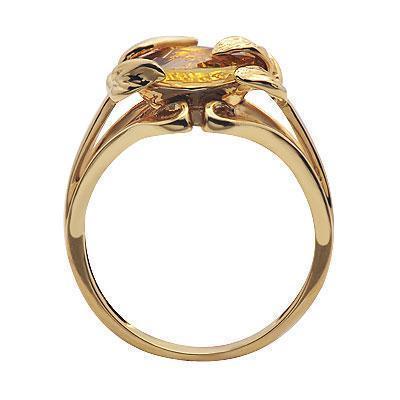 Citrine Gemstone Ring in Yellow Solid Gold