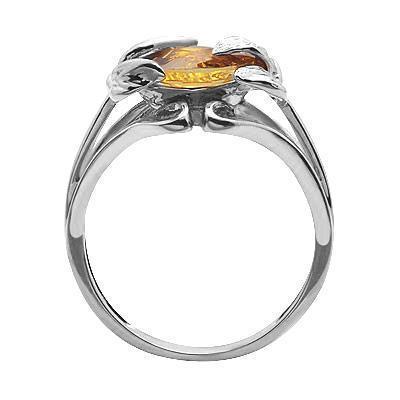 Citrine Gemstone Ring in Yellow Solid Gold