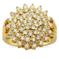 Thumbnail for Classic Diamond Cocktail Ring in 14k Yellow Gold 1.75 Ctw