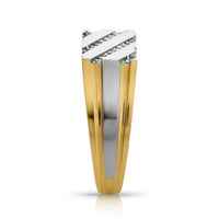 Thumbnail for Anillo clásico de diamantes de oro amarillo de 14 k de 0,1 quilates 