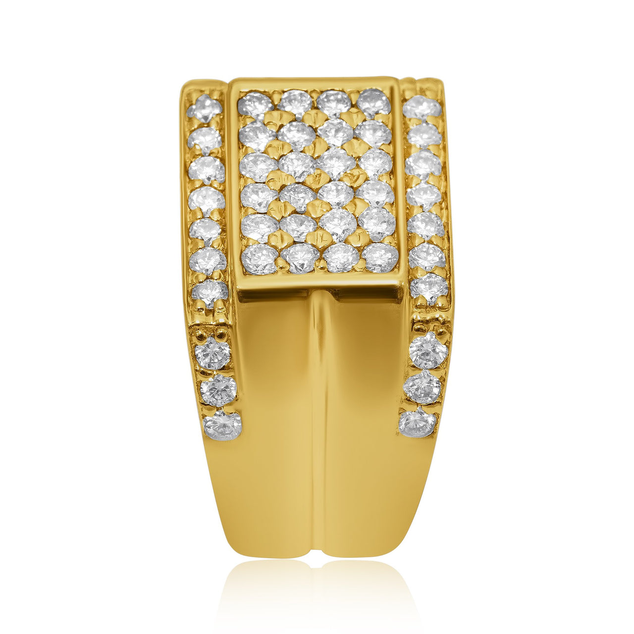 Anillo clásico de diamantes de oro amarillo de 14 k de 1,00 quilates