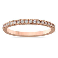 Thumbnail for Rose Classic Diamond Wedding Band in 14k Rose Gold 0.25 Ctw