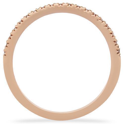 Rose Classic Diamond Wedding Band in 14k Rose Gold 0.25 Ctw