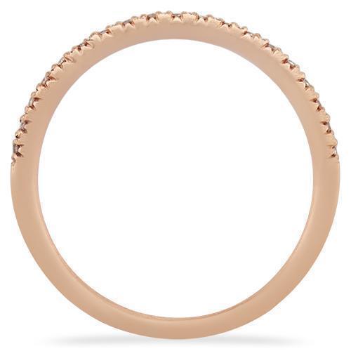 Rose Classic Diamond Wedding Band in 14k Rose Gold 0.35 Ctw