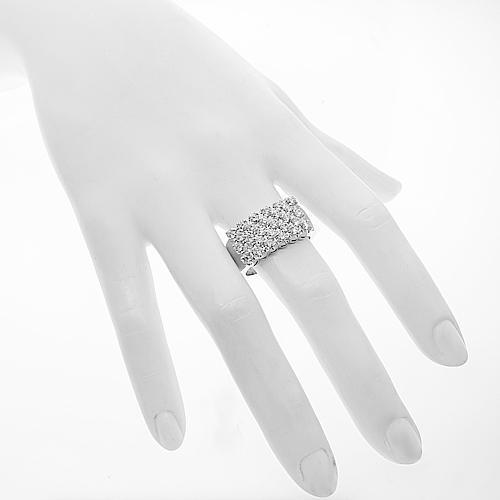 Cluster Prong Set Mens Diamond Ring 2.11 Ctw 10k White Gold