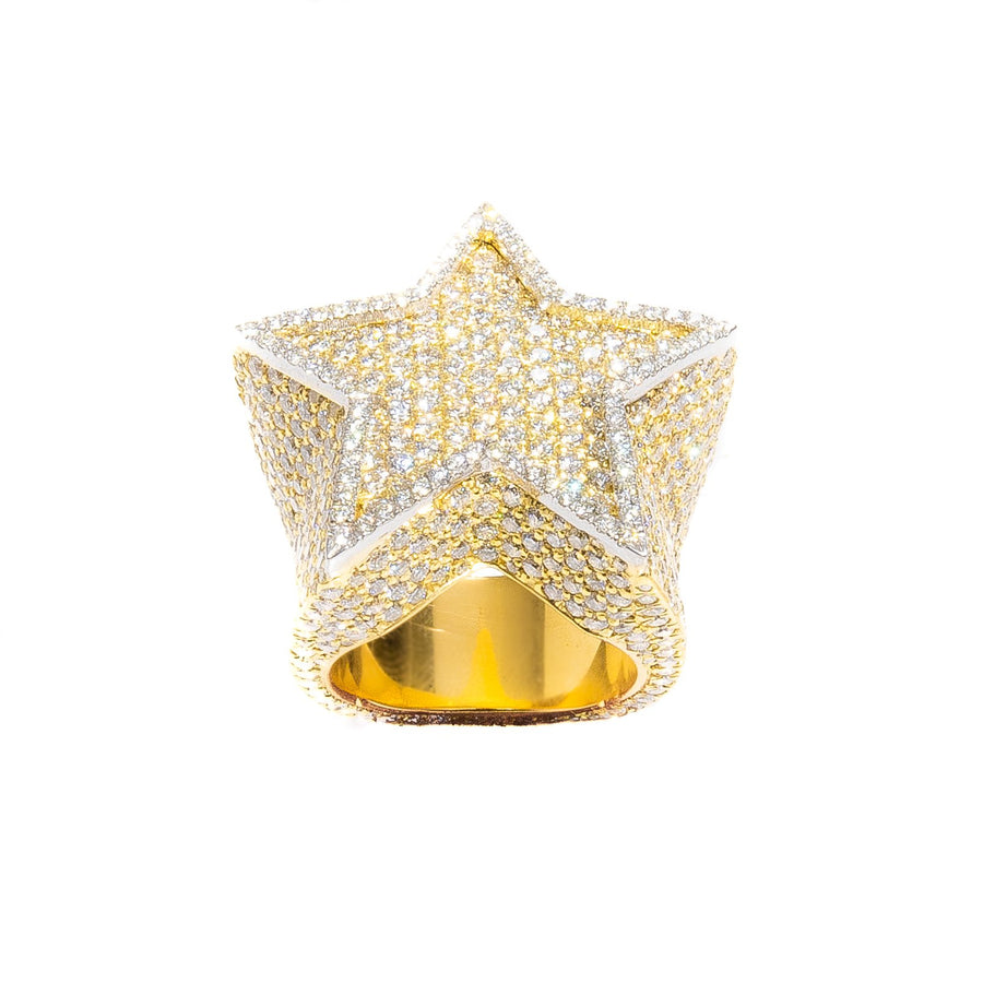 Yellow Diamond 14k Star Ring 14.05 ctw