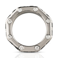 Thumbnail for Diamond 14k White Gold Black Diamond Octagon Ring 6.50 Ctw