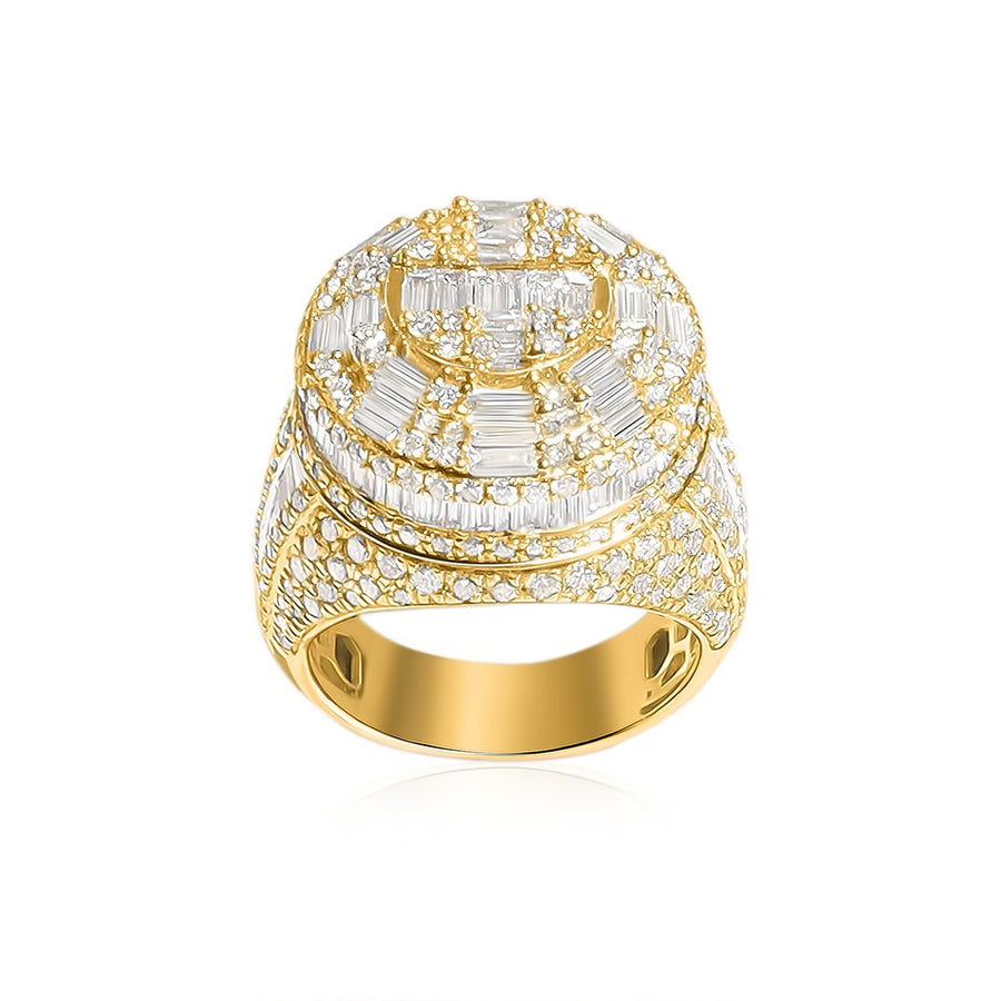 Diamond Baguette ring in 14k gold 5.65ctw