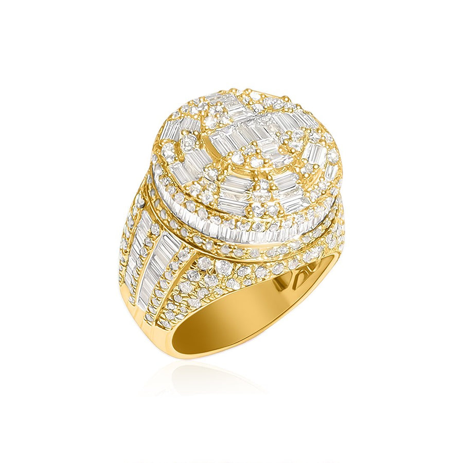 Diamond Baguette ring in 14k gold 5.65ctw