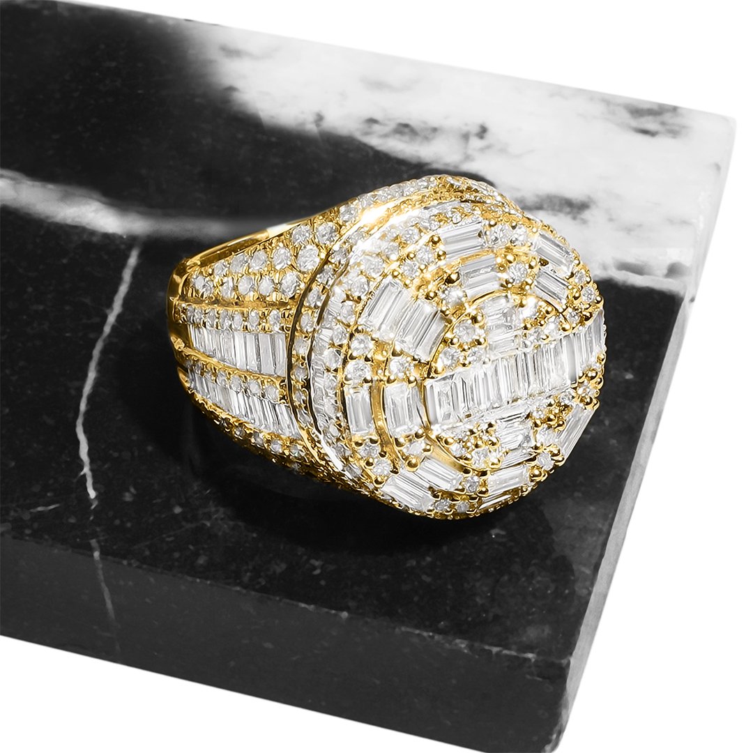 Diamond Baguette ring in 14k gold 5.65ctw