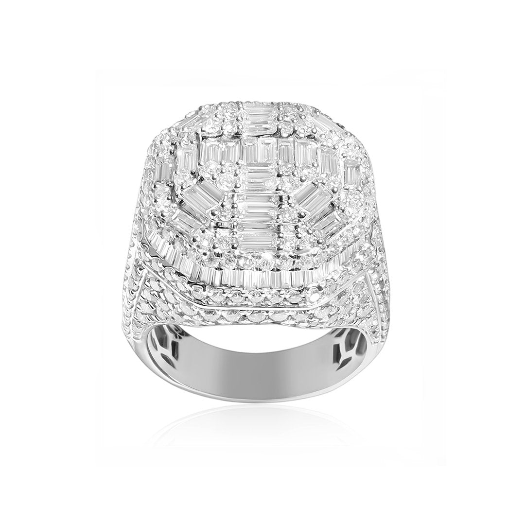 Diamond Baguette ring in 14k gold 5.65ctw