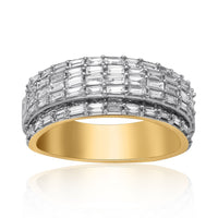 Thumbnail for 14k Yellow Gold Diamond Baguette Ring 1.67 Ctw
