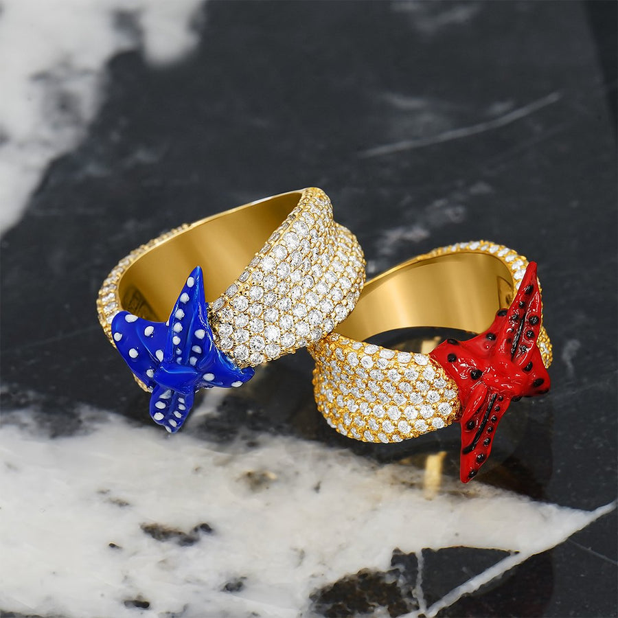 Diamond Bandana Ring in 14k Yellow Gold 2.99 CTW