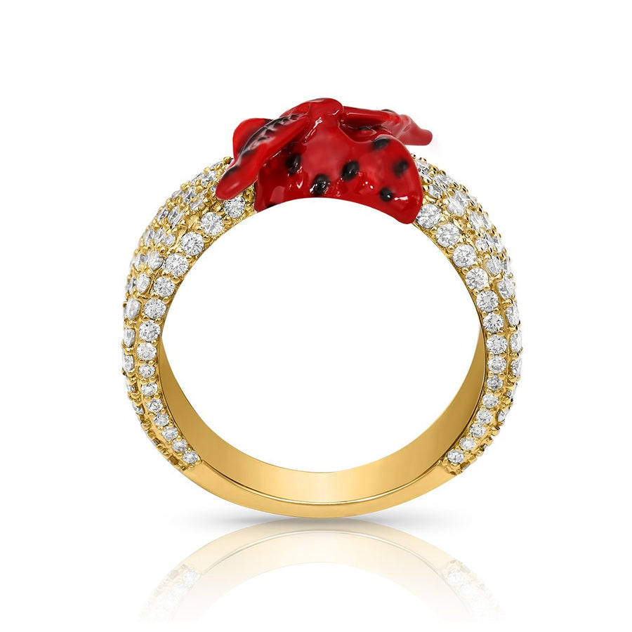 Diamond Bandana Ring in 14k Yellow Gold 2.99 CTW