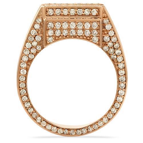 Diamond Channel Set Pinky Ring in 14k Rose Gold 5.50 Ctw