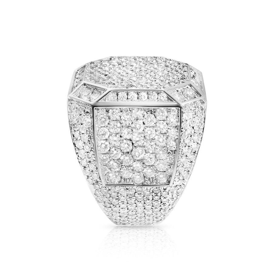 Diamond Classic Pinky Ring in 14k White Gold 7 Ctw