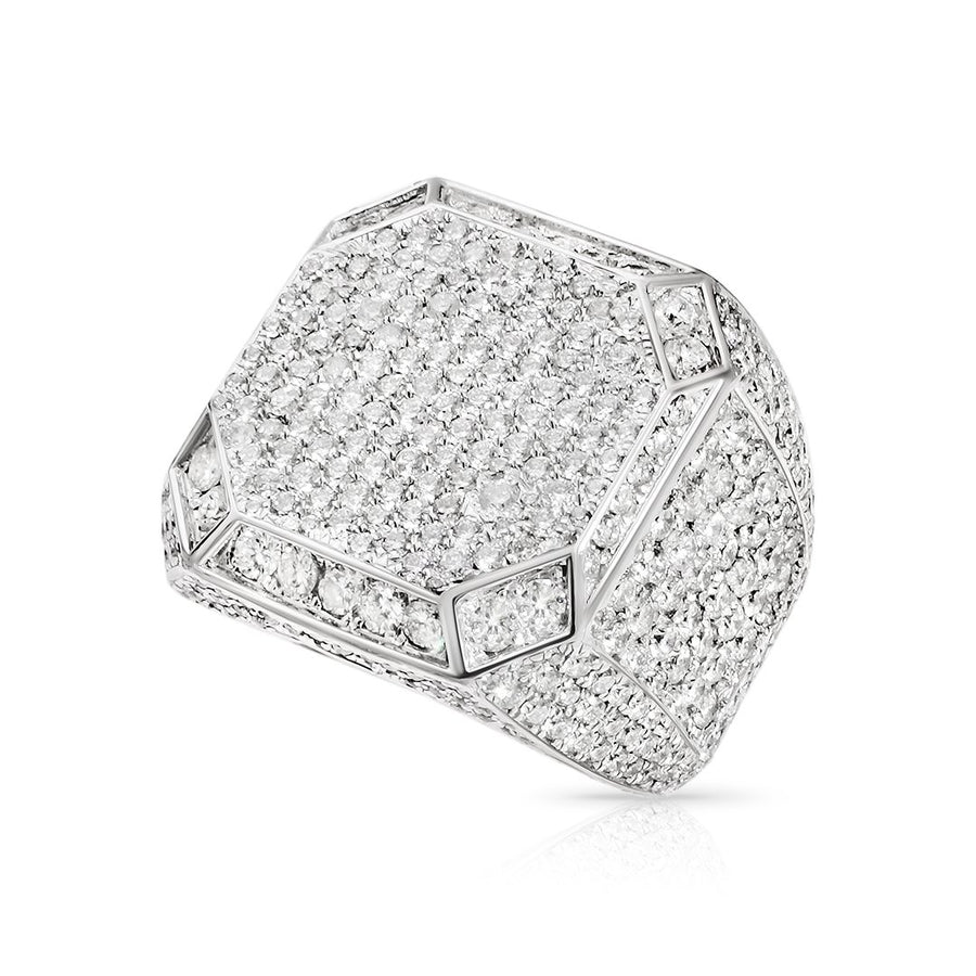 Diamond Classic Pinky Ring in 14k White Gold 7 Ctw