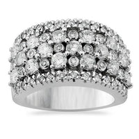 Thumbnail for Diamond Cocktail Ring in 14k White Gold 2.50 Ctw