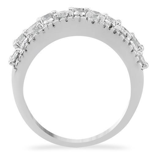 Diamond Cocktail Ring in 14k White Gold 2.50 Ctw