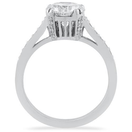 Diamond Engagement Ring in 14k White Gold 1.8 Ctw