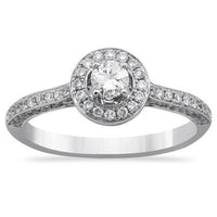 Thumbnail for Diamond Engagement Ring in 18k White Gold 0.76 Ctw