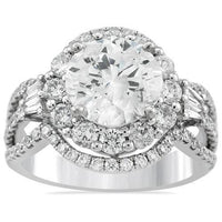 Thumbnail for Diamond Engagement Ring in 18k White Gold 4.84 Ctw