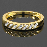 Thumbnail for Diamond Engagement Ring Set in 10K Yellow Solid Gold 0.55 Ctw