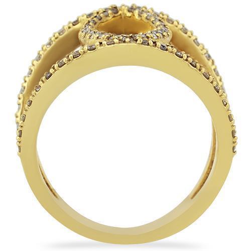 Diamond Fashion Ring in 14k Yellow Gold 0.90 Ctw