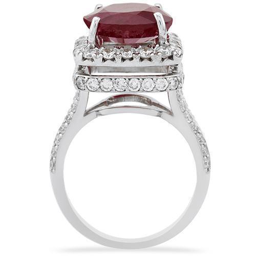 Ruby Ring with Diamonds White Gold | Scarlett Jewellery Label