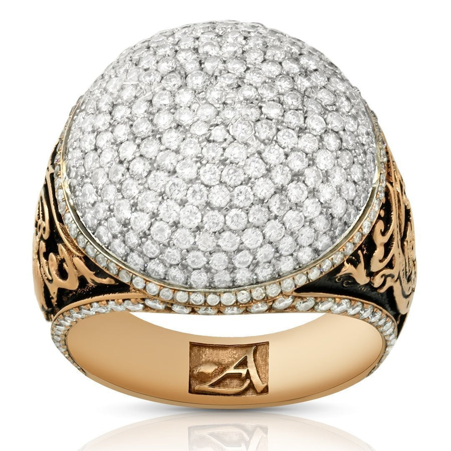 Diamond Pinky Ring in 14k Rose Gold 4.19 Ctw