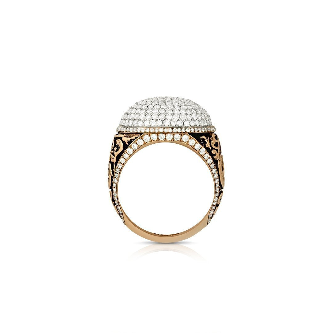 Diamond Pinky Ring in 14k Rose Gold 4.19 Ctw