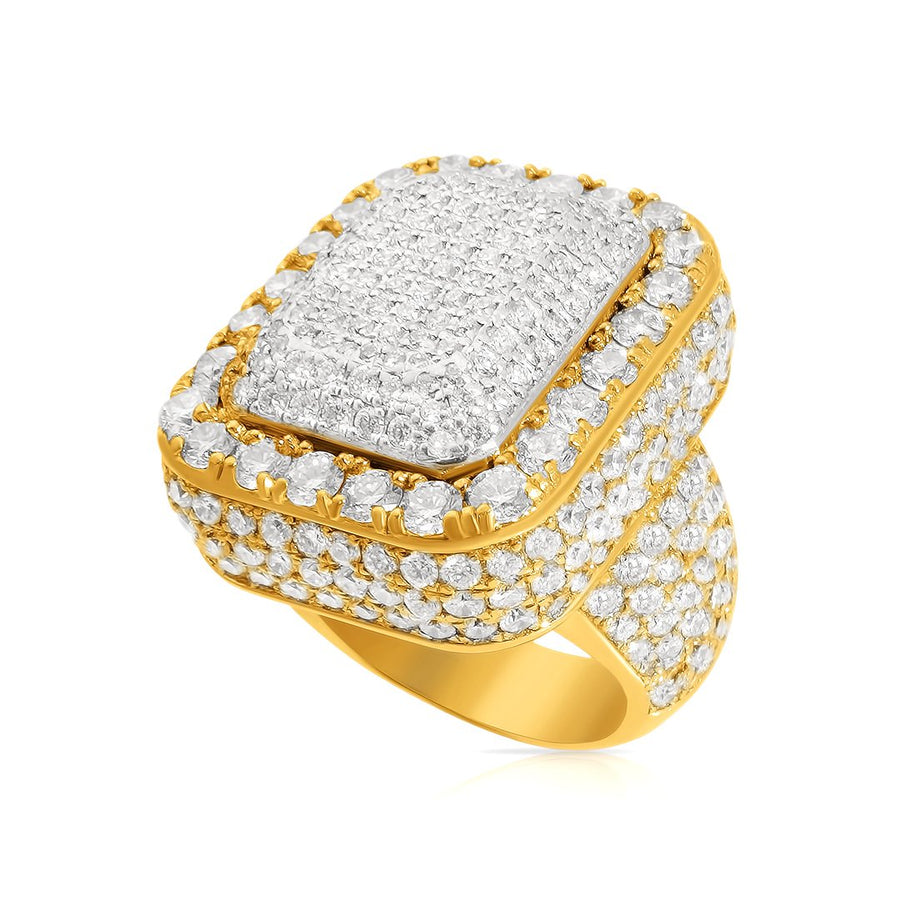Diamond Pinky Ring in 14k Two Tone Gold 9.50 Ctw