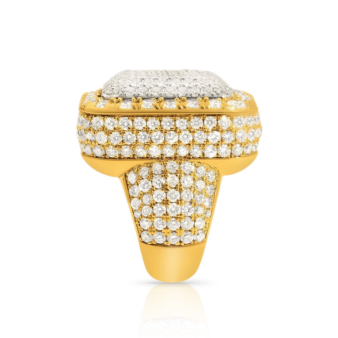 Diamond Pinky Ring in 14k Two Tone Gold 9.50 Ctw