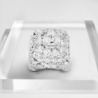 Thumbnail for White Diamond Pinky Ring in 14k White Gold 13.97 Ctw