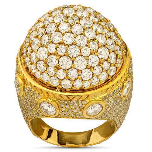 Diamond Pinky Ring in 14k Yellow Gold 16.39 Ctw
