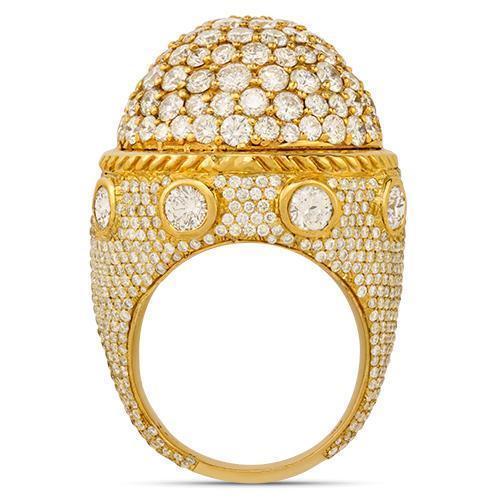 Diamond Pinky Ring in 14k Yellow Gold 16.39 Ctw
