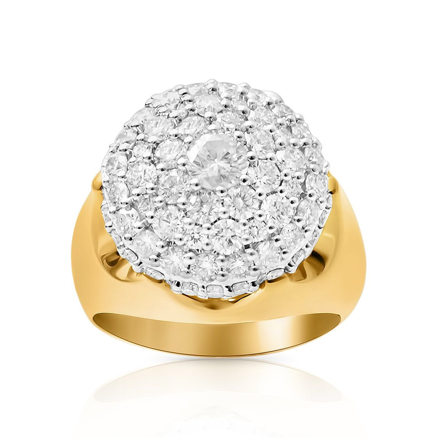 Yellow Diamond Pinky Ring in 14k Yellow Gold 20 Ctw