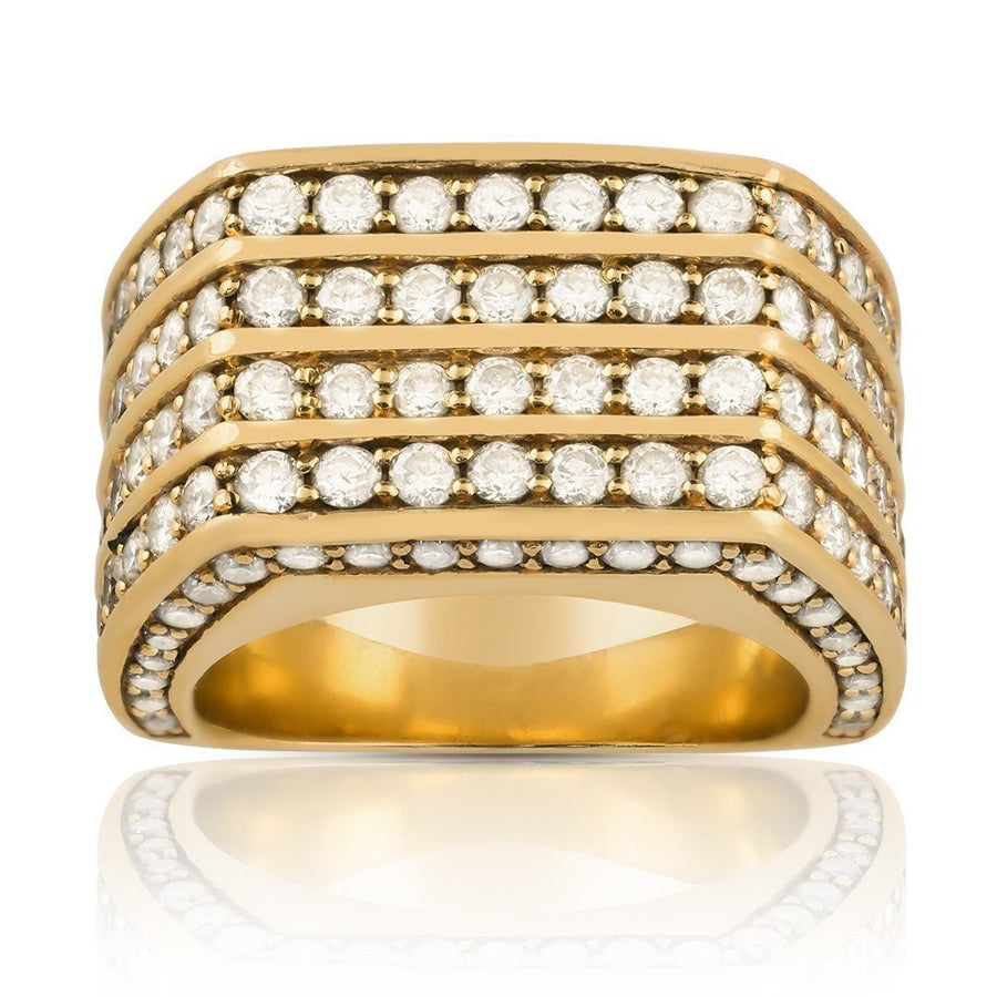 Diamond Pinky Ring in 14k Yellow Gold 3.99 Ctw
